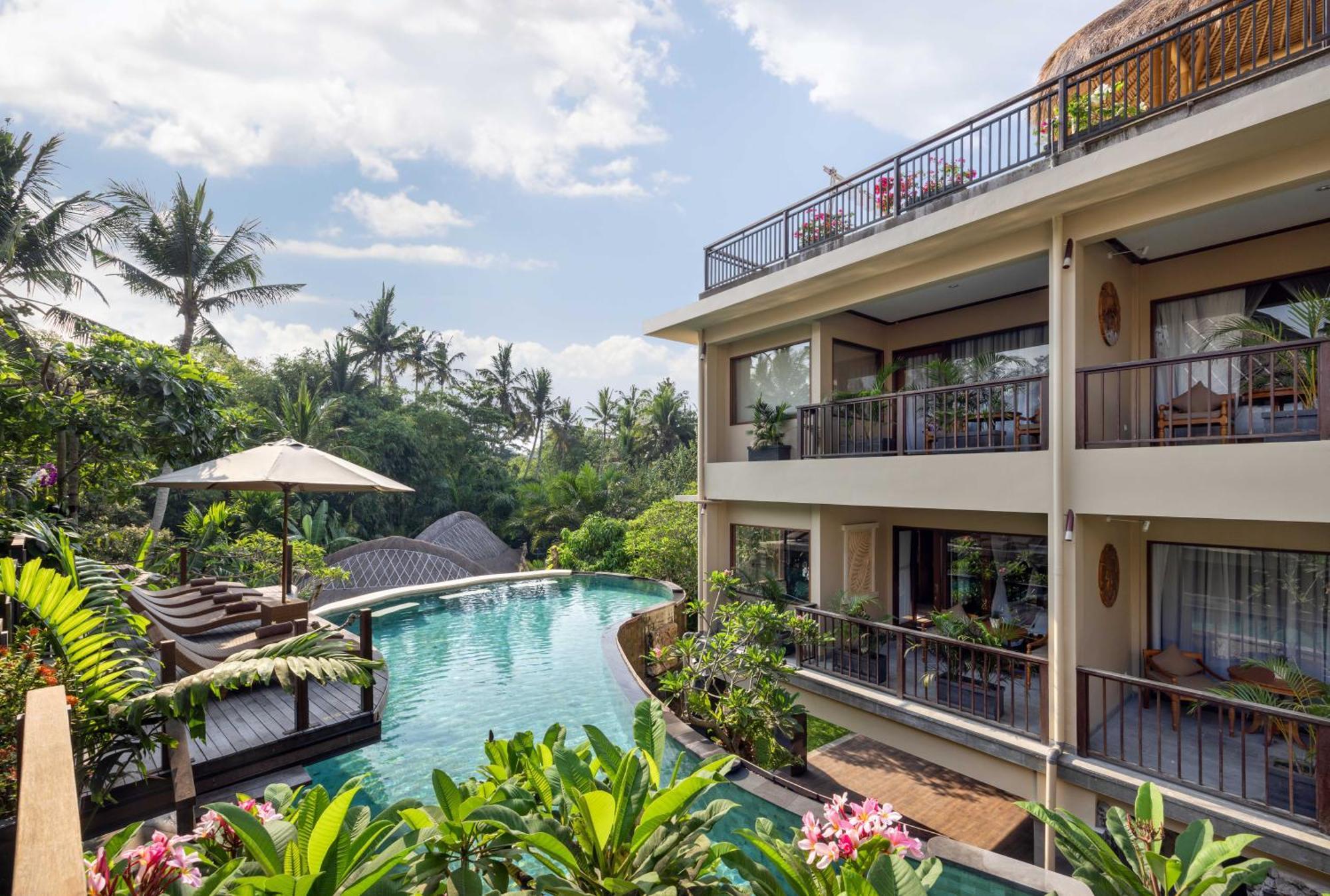 Ubud Nyuh Bali Resort & Spa Exterior foto The hotel's swimming pool